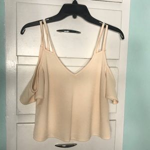 Off The Shoulder Cream Tank Top